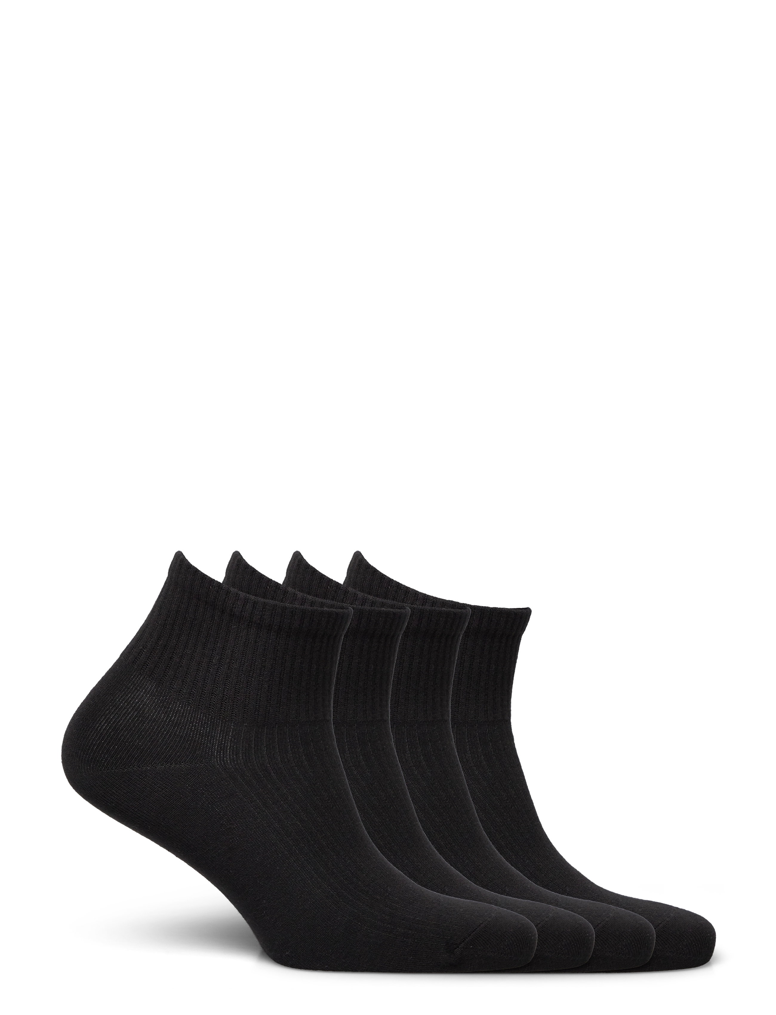 Lindex 4-Pack High Ankle Socks, 36/38, Schwarz - Footies-ankle Frauen