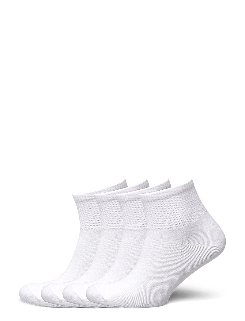 Lindex - 4-pack high ankle socks - chaussettes sport - white - 0