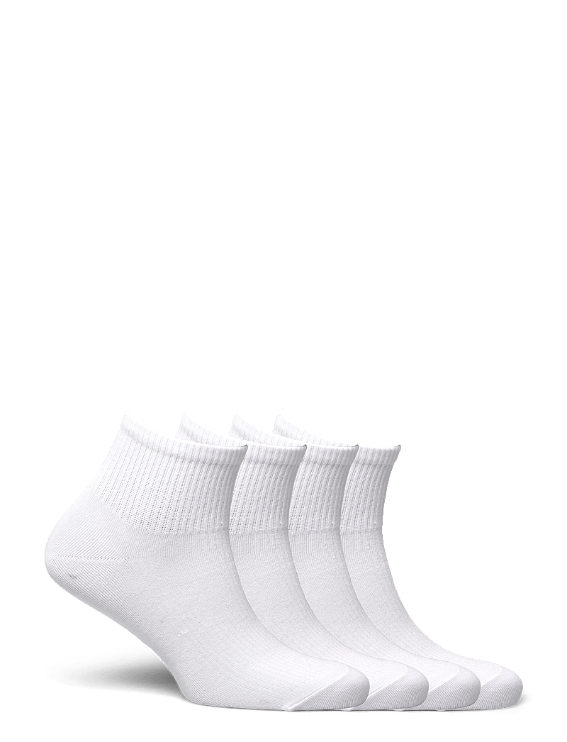 Lindex - 4-pack high ankle socks - chaussettes sport - white - 2
