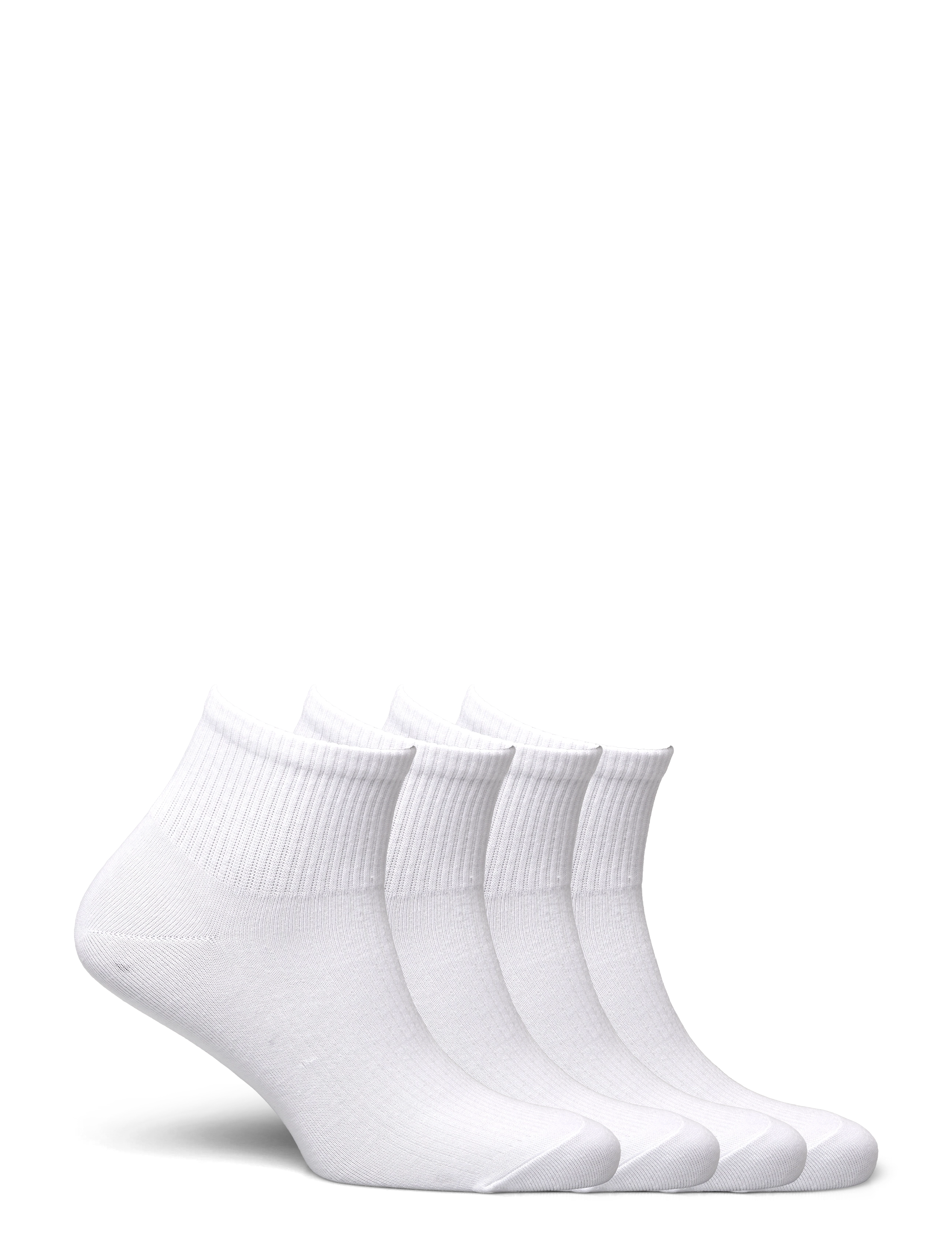 Lindex - 4-pack high ankle socks - sneackersocken - white - 2