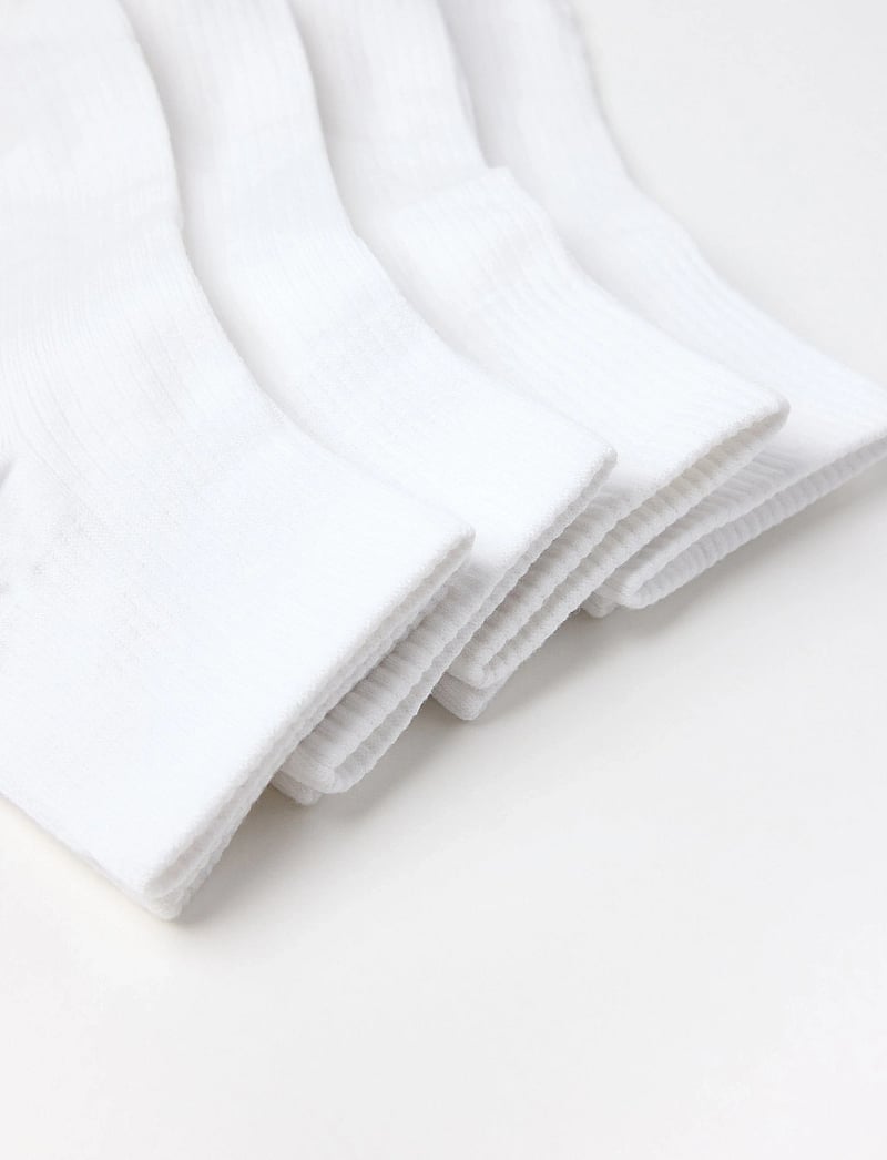 Lindex - 4-pack high ankle socks - chaussettes sport - white - 1