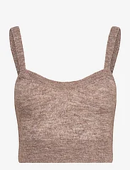 Lindex - Top sleeveless short wool - laagste prijzen - brown melange - 0