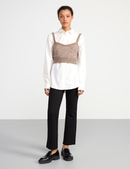 Lindex - Top sleeveless short wool - zemākās cenas - brown melange - 4