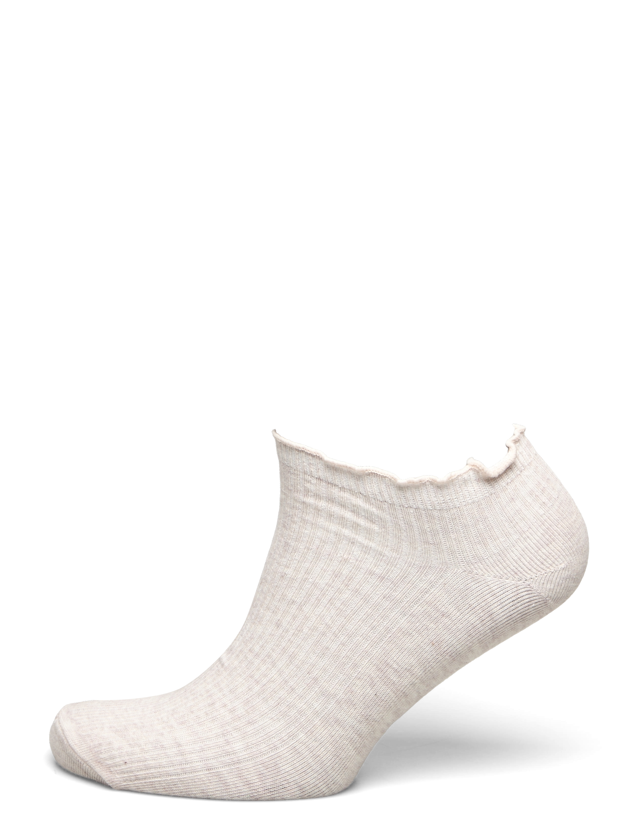 Lindex - Sock ankle 4 p lettuce edge - ankle socks - white - 4