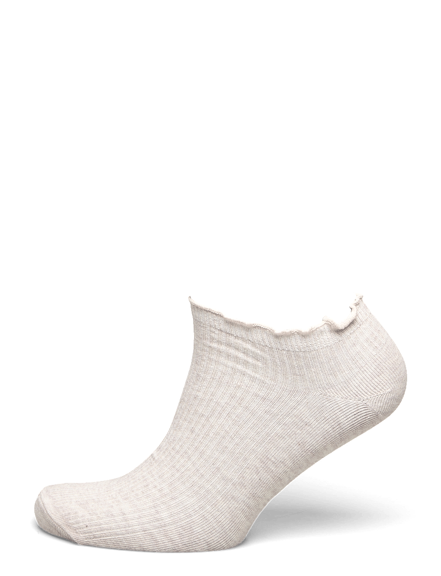 Lindex - Sock ankle 4 p lettuce edge - nilkkasukat - white - 4