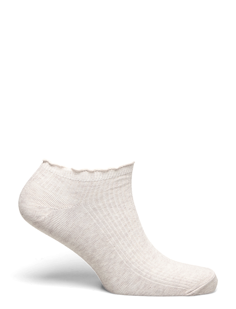 Lindex - Sock ankle 4 p lettuce edge - nilkkasukat - white - 5