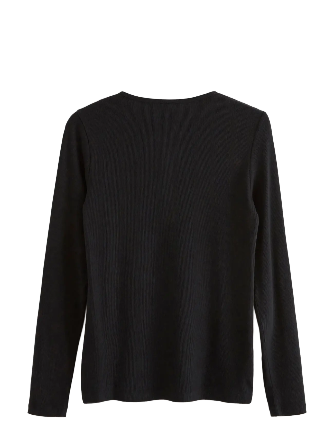 Lindex - Ribbed long sleeve pyjama top - tops - black - 2