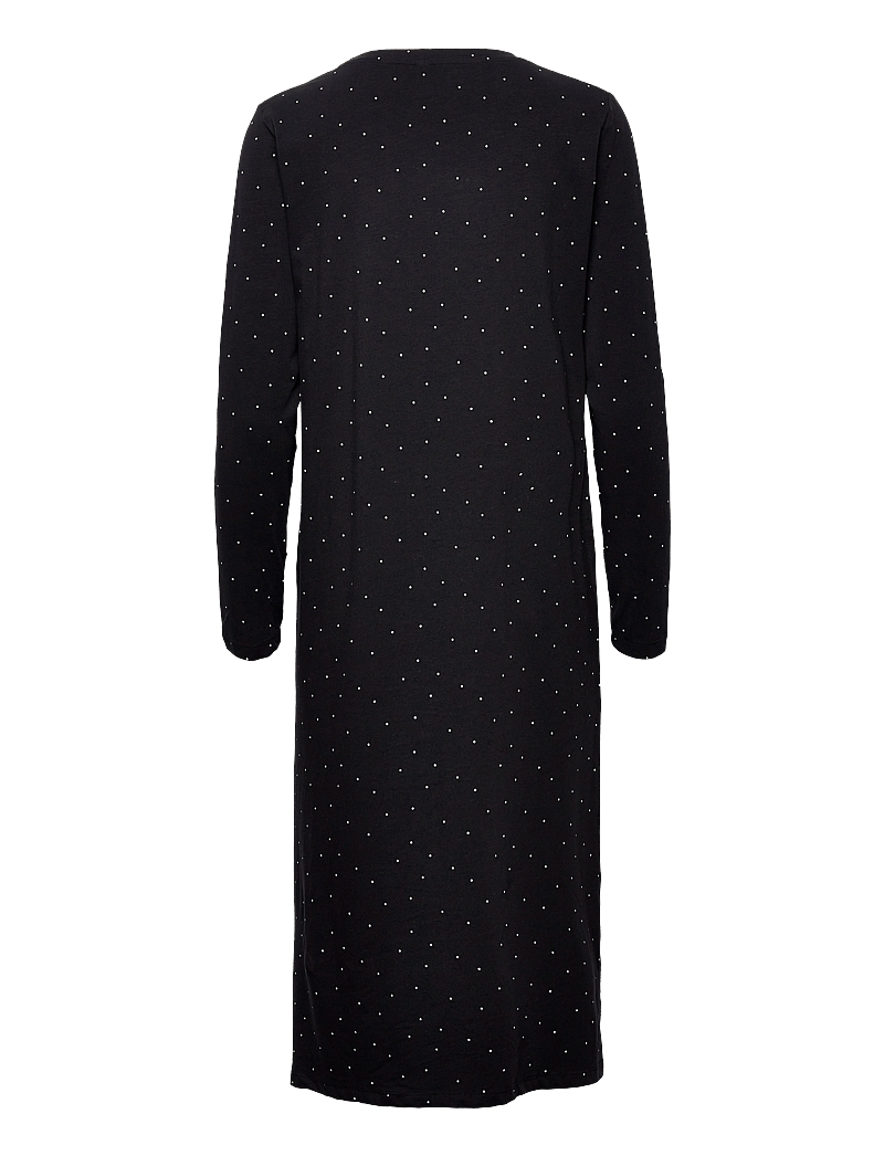 Lindex - LS nightdress aop jersey - nattlinnen - black - 2