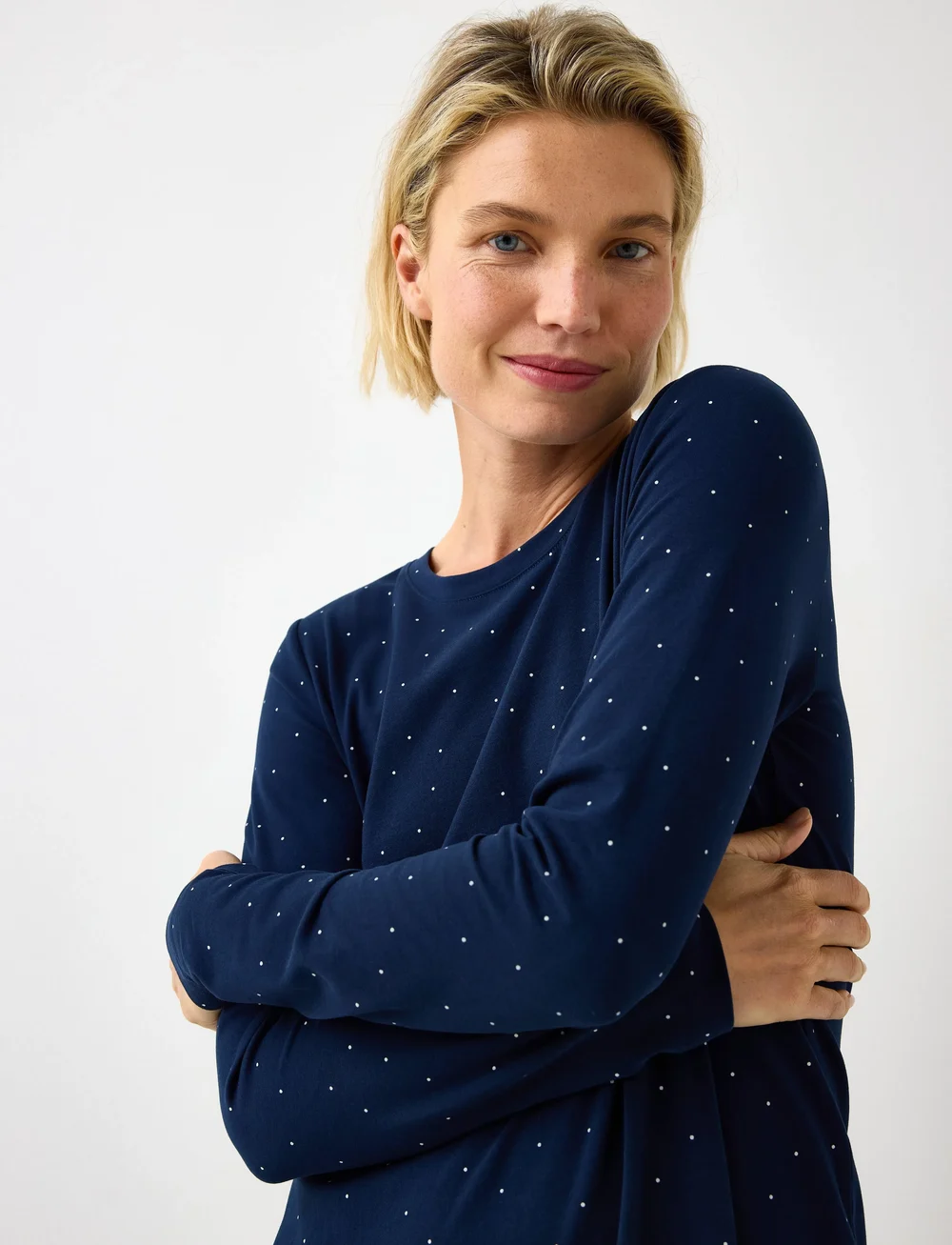 Lindex - LS nightdress aop jersey - nightdresses - navy - 4