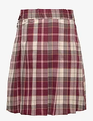 Lindex - Skirt Hedda pleated check - midi skirts - dk dusty red - 1