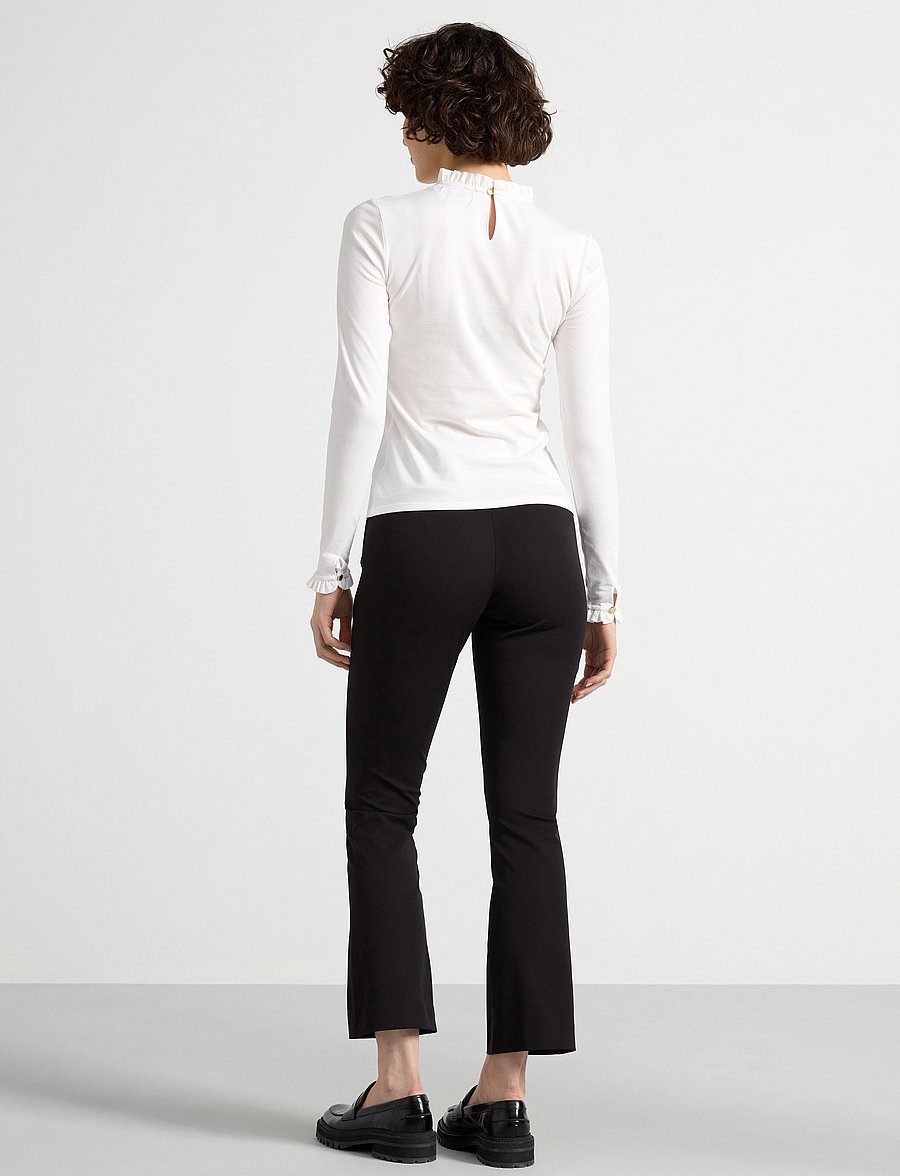 Lindex - Trousers Jenny Flare - schlaghosen - black - 3