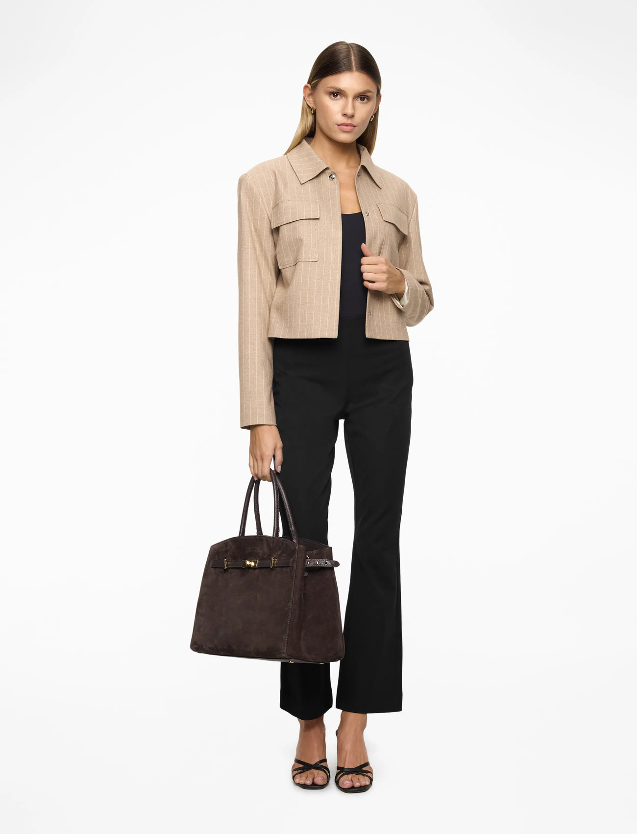 Lindex - Trousers Jenny Flare - flare bukser - black - 2