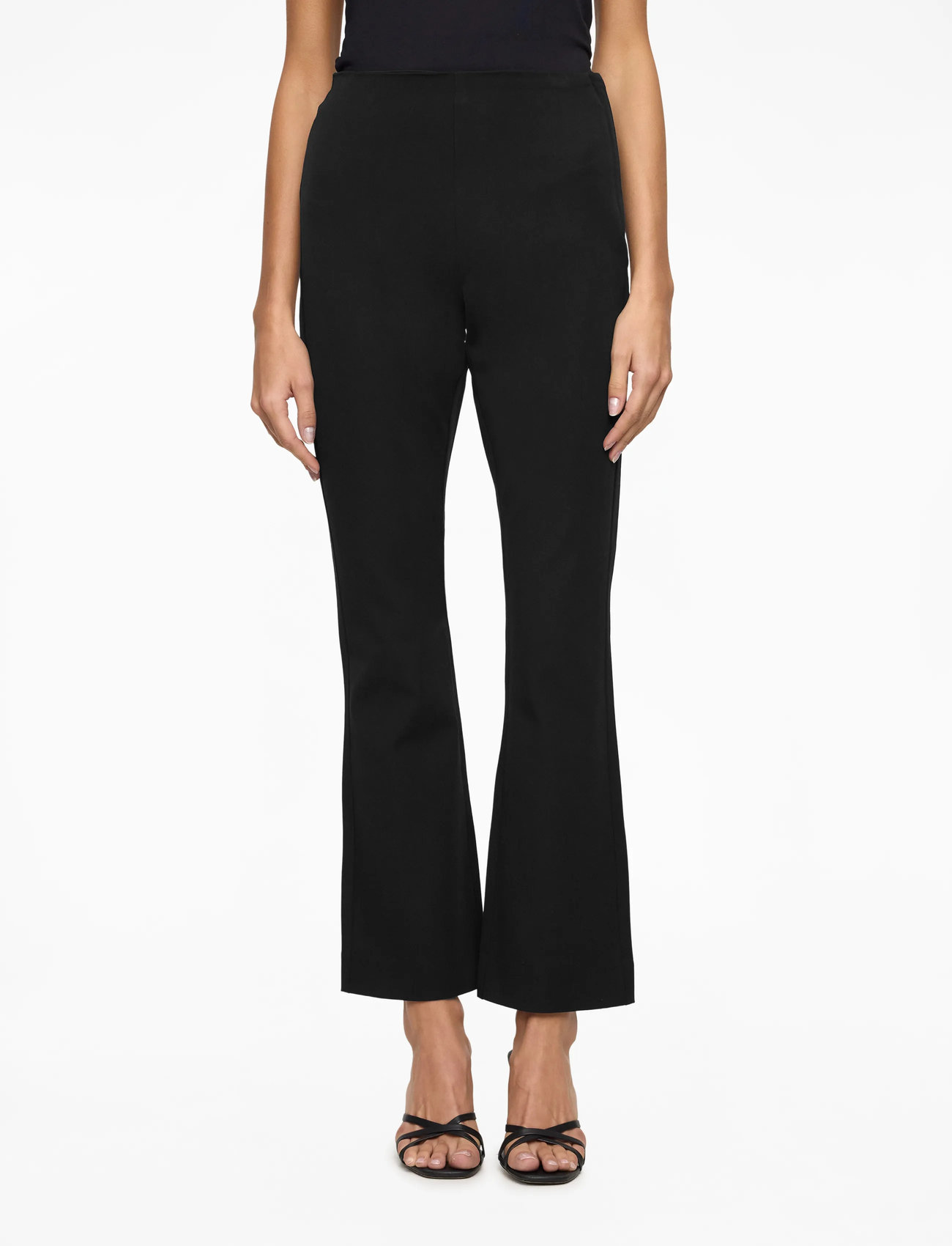 Lindex - Trousers Jenny Flare - flare bukser - black - 0