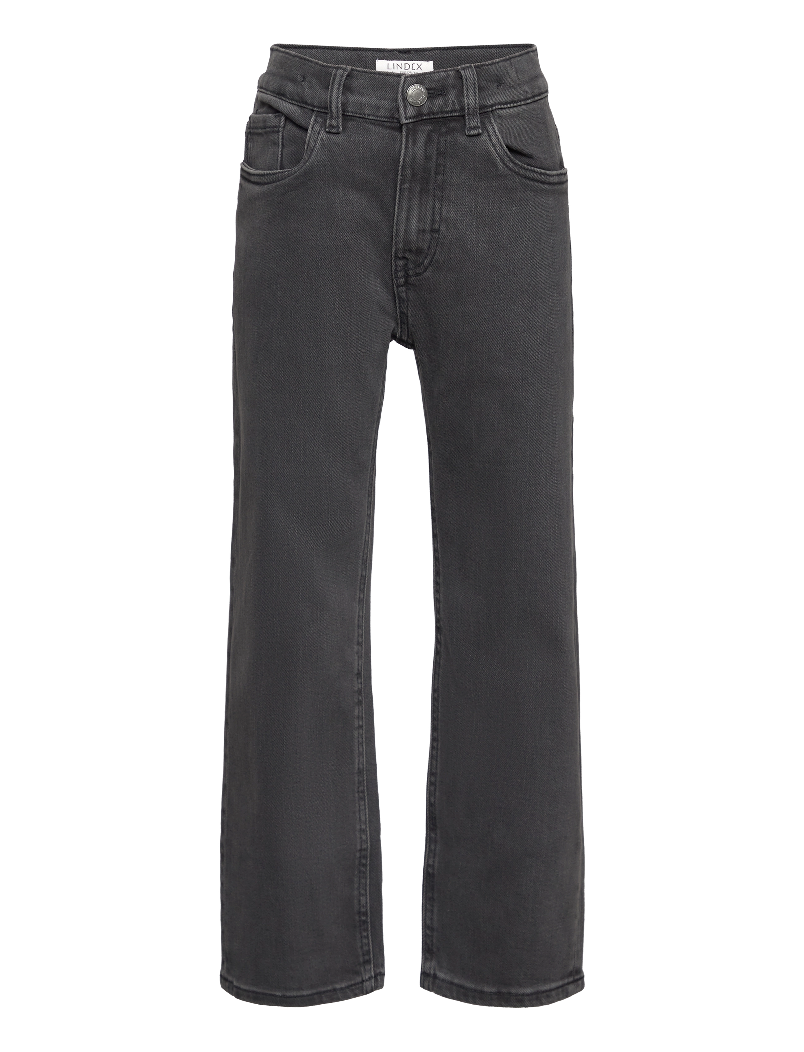 Lindex Trousers denim Vilgot wide leg - Kooliriided - BLACK / black