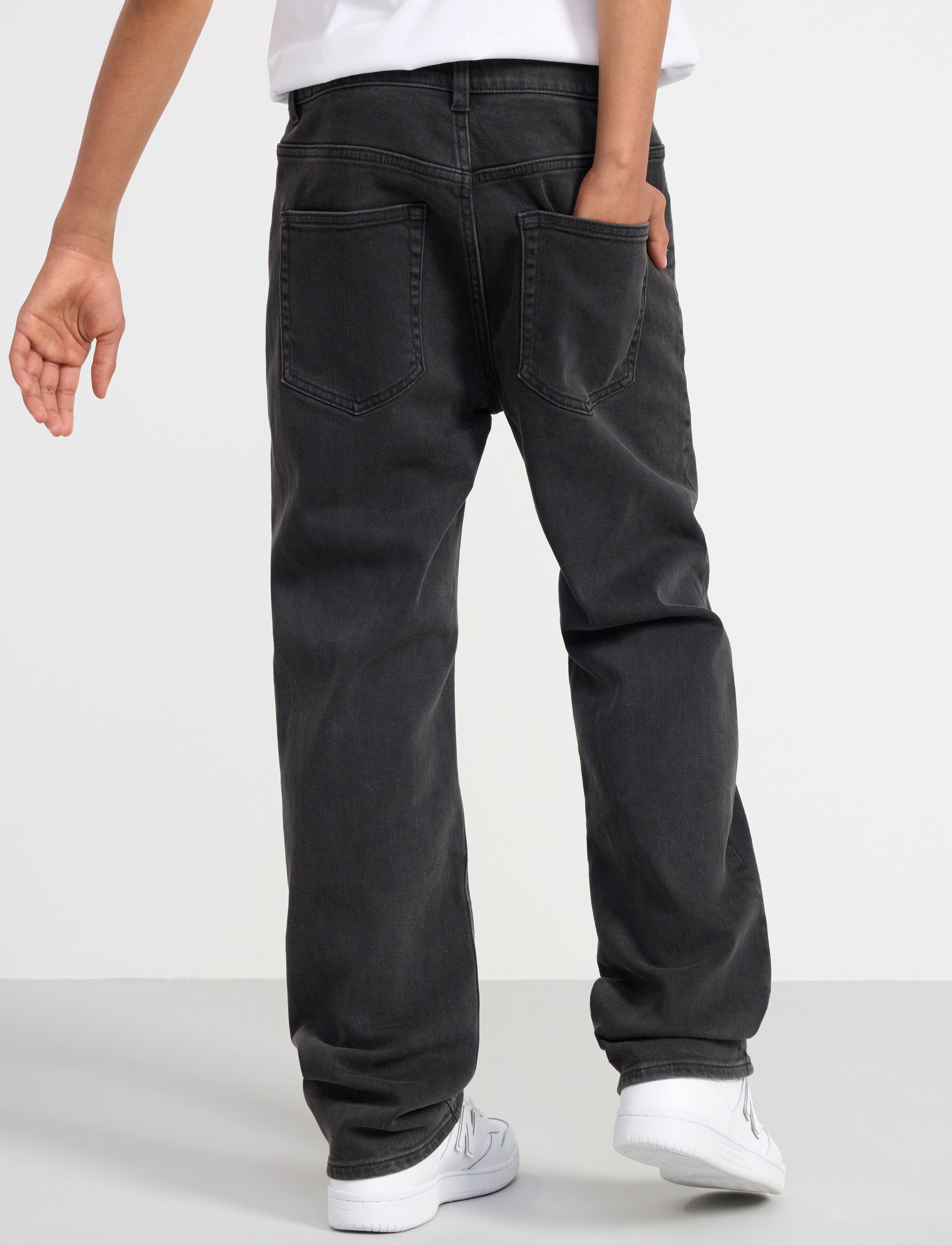 Lindex - Trousers denim Vilgot wide leg - brede jeans - black - 5