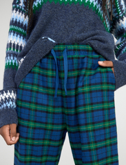 Lindex - Pajama trousers checked flanne - najniższe ceny - dark blue - 5
