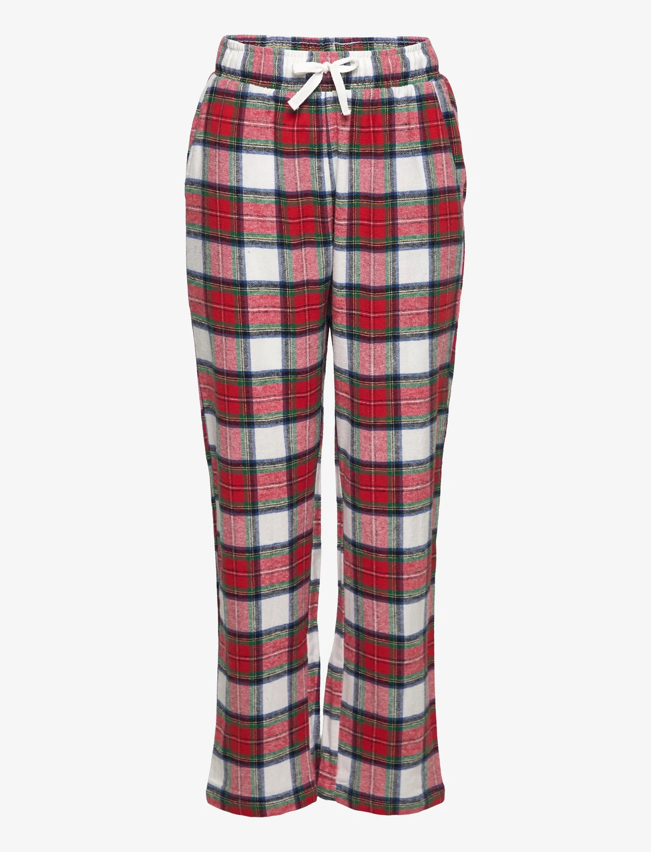 Lindex - Pajama trousers checked flanne - najniższe ceny - off white - 0