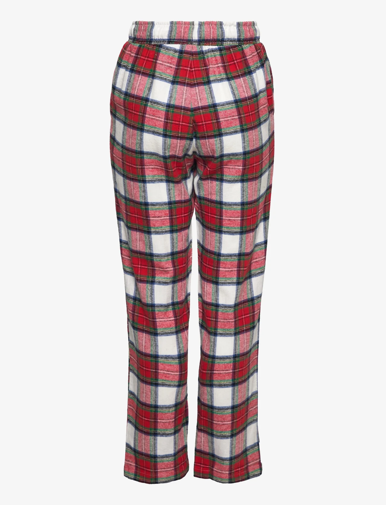 Lindex - Pajama trousers checked flanne - najniższe ceny - off white - 1