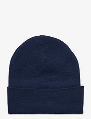 Lindex - Knitted beanie basic badge - najniższe ceny - dk dusty blue - 1