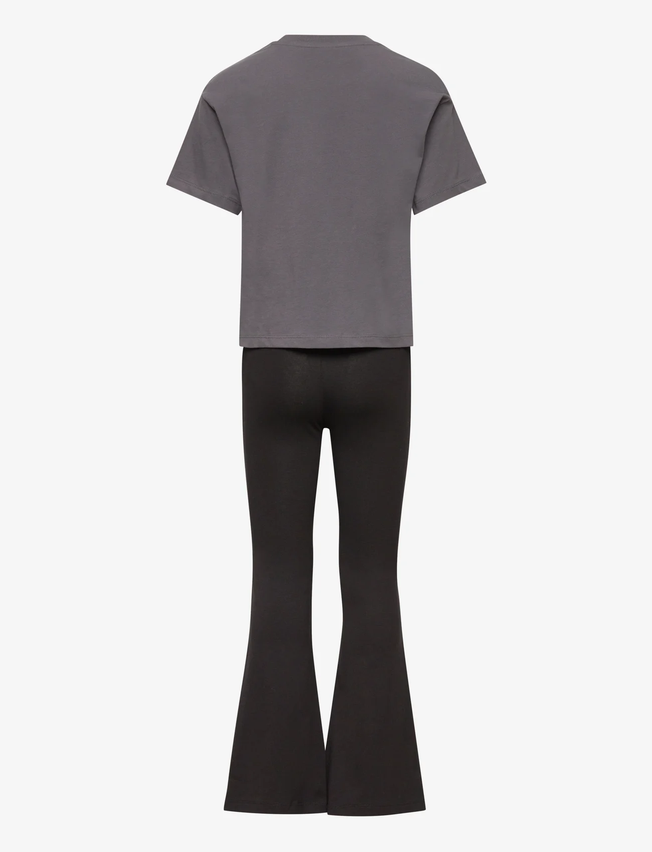 Lindex - T shirt Rio and flare set - pyjamassæt - dark grey - 1
