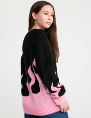 Lindex - Sweater knitted pattern - džemperi - black - 3