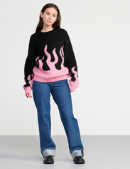 Lindex - Sweater knitted pattern - džemperi - black - 4
