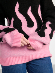 Lindex - Sweater knitted pattern - džemperi - black - 5