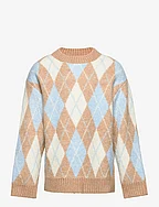 Sweater knitted pattern - LIGHT BLUE