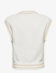 Lindex - Sweater vest knitted stripe - najniższe ceny - white - 1
