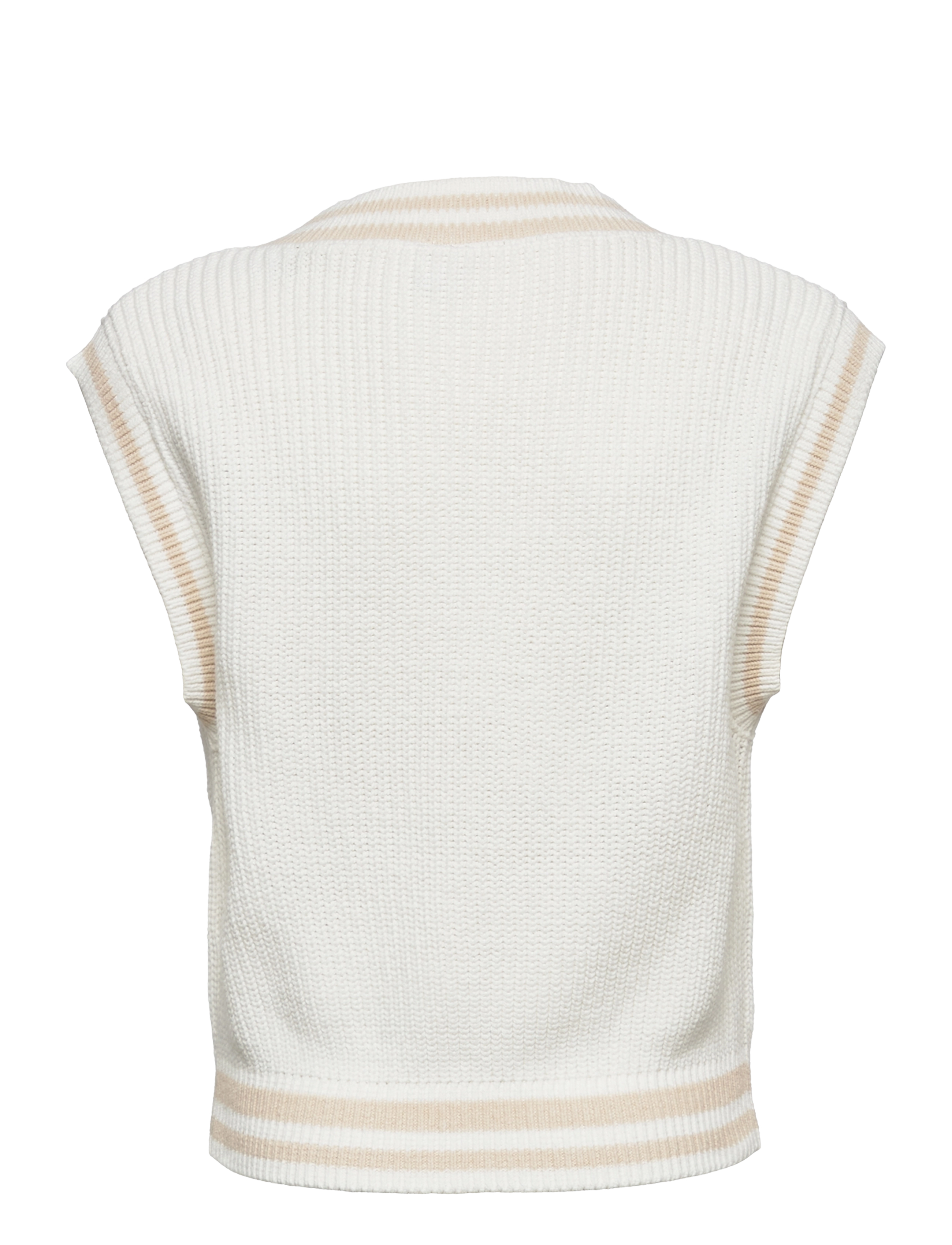 Lindex - Sweater vest knitted stripe - laveste priser - white - 2