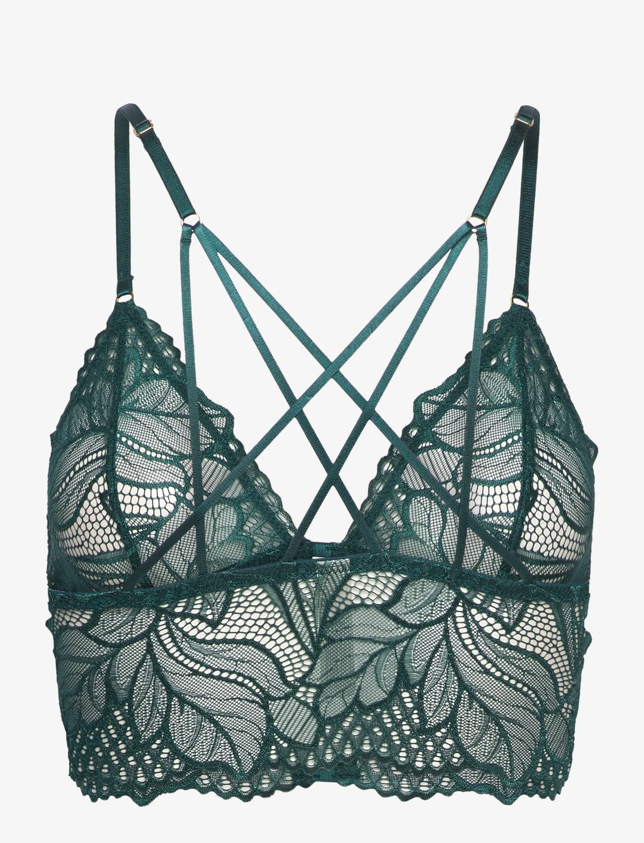 Lindex - Bra Bralette Jasmine lace - bralette krūšturi - dark dusty turquoise - 1