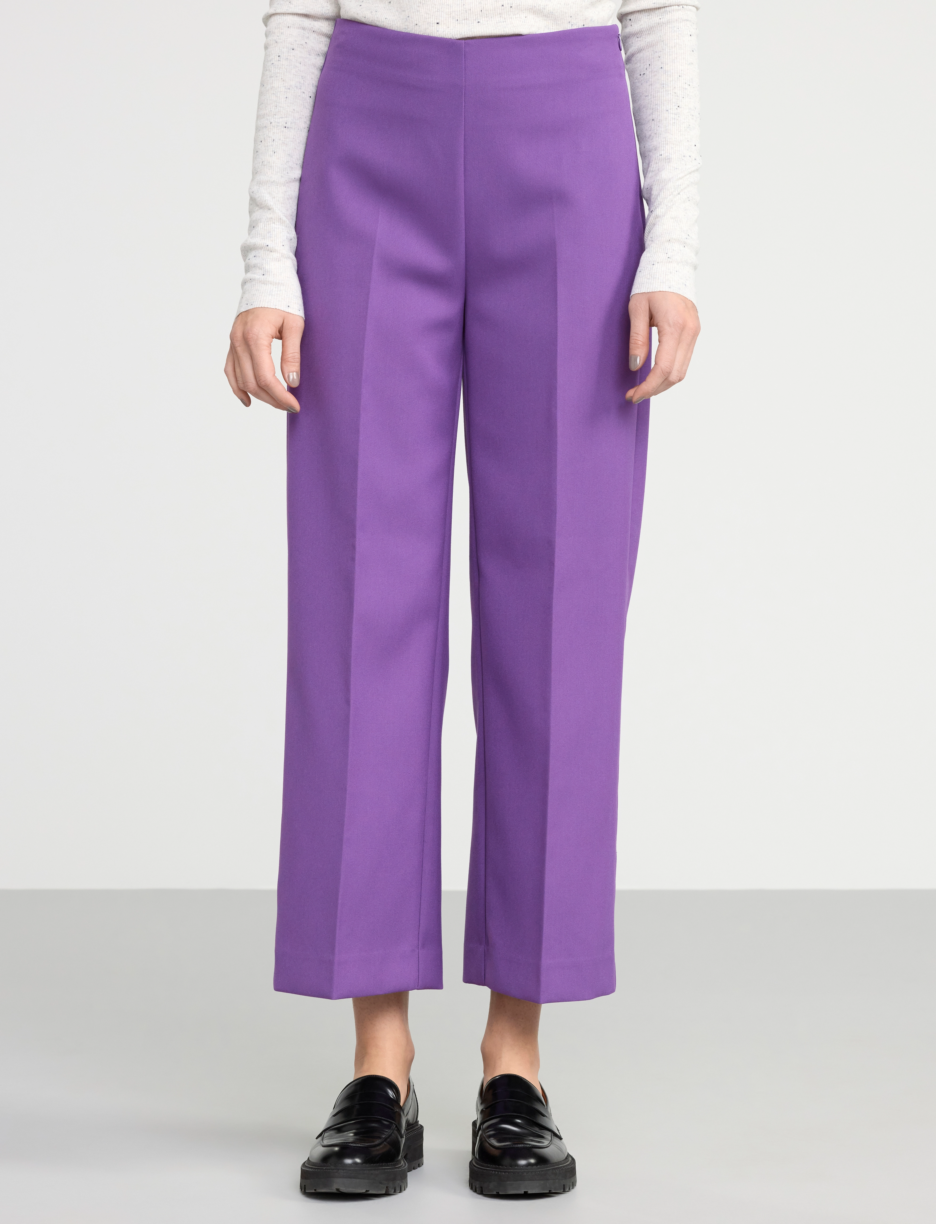 Lindex Trouser Lykke cropped - Bukser - LILAC / purple