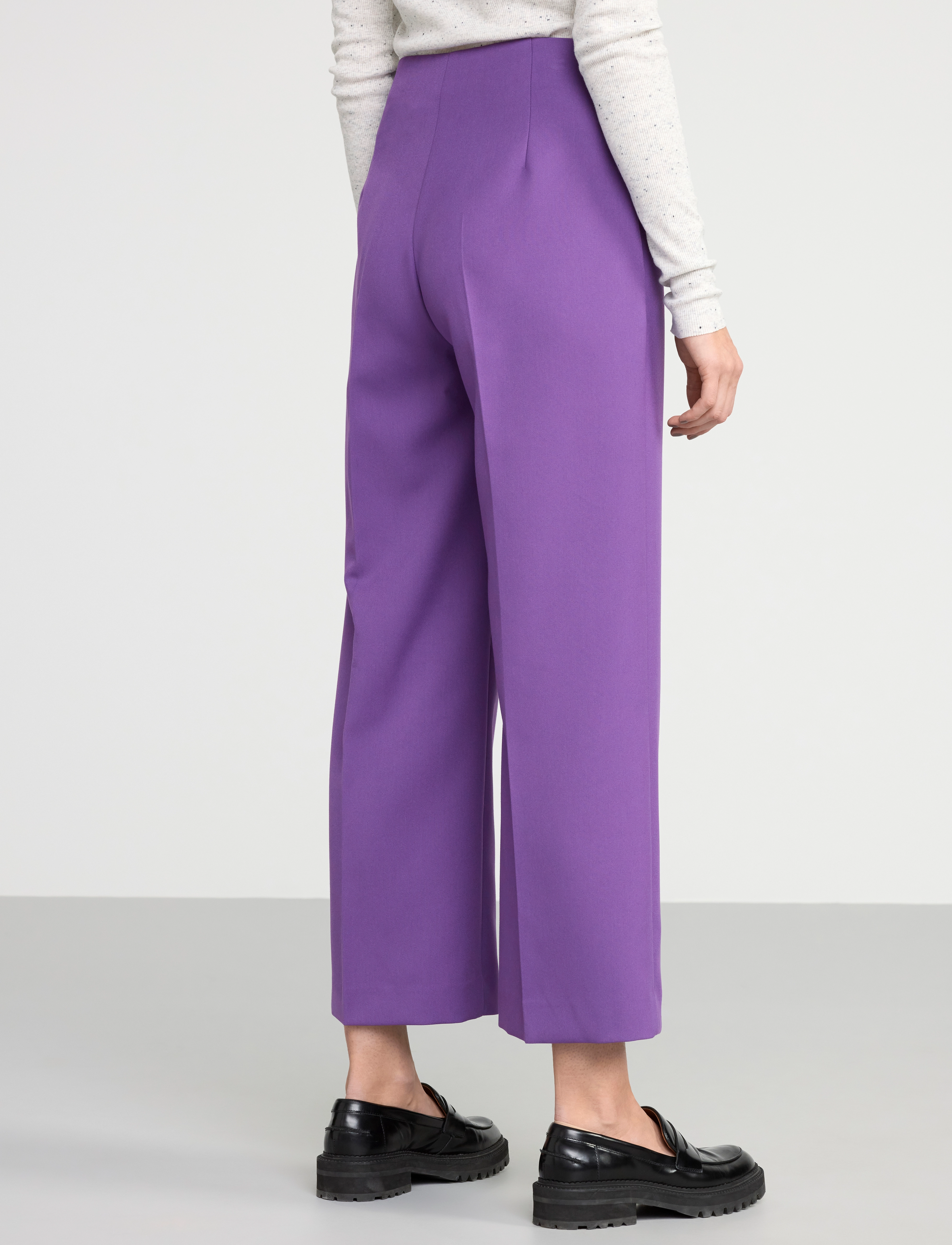 Lindex - Trouser Lykke cropped - bukser med brede ben - lilac - 5
