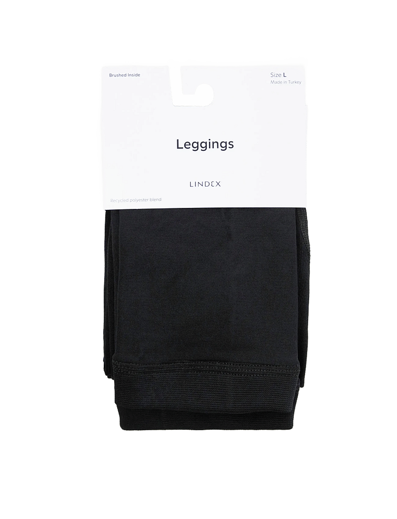 Lindex - Leggings Brushed Inside - leggings - black - 1