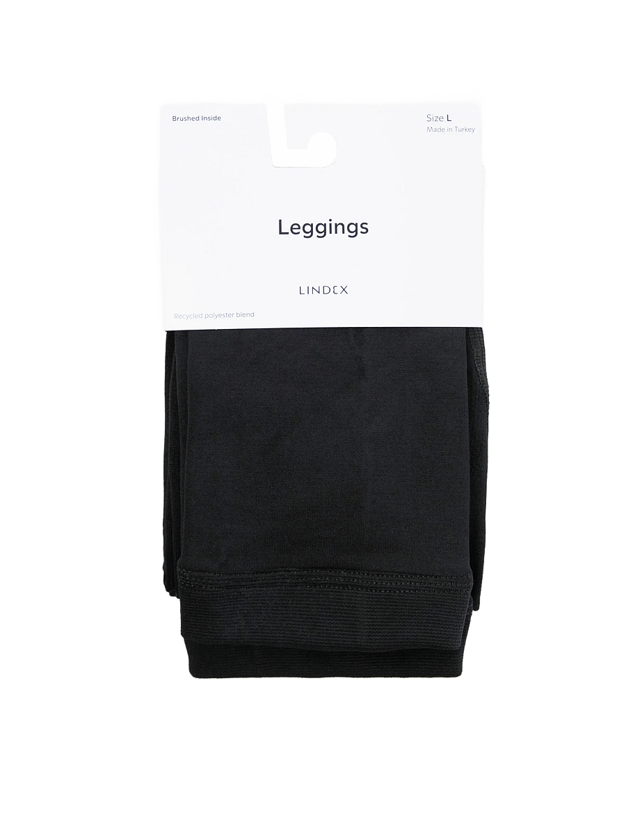 Lindex - Leggings Brushed Inside - leggings - black - 1
