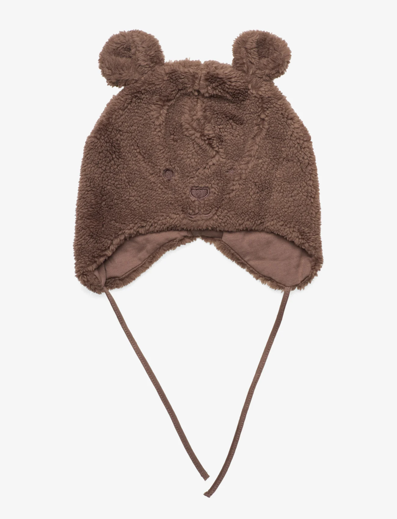 Lindex - Babycap in pile w ears - laagste prijzen - dark khaki - 0