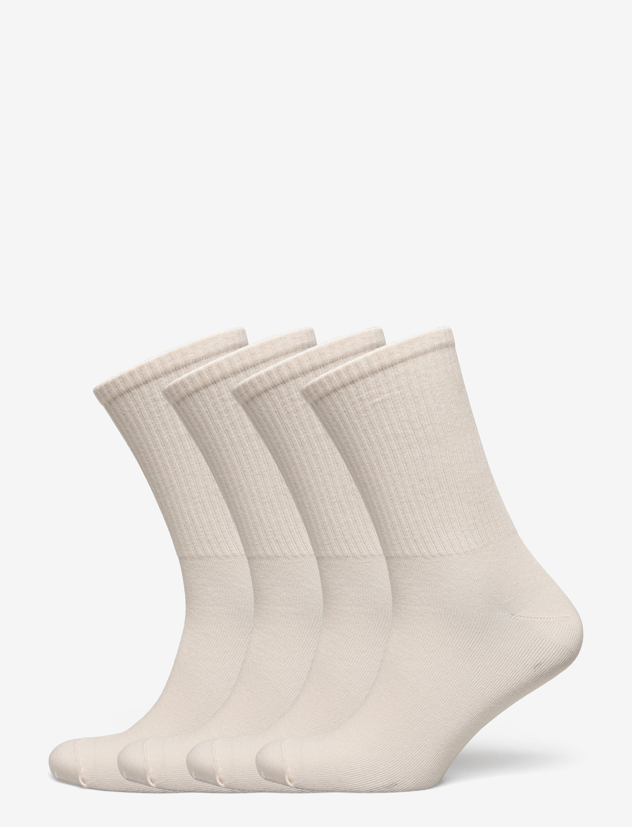 Lindex - Sock 4 pack Sporty Rib - crew-socken - light beige - 0
