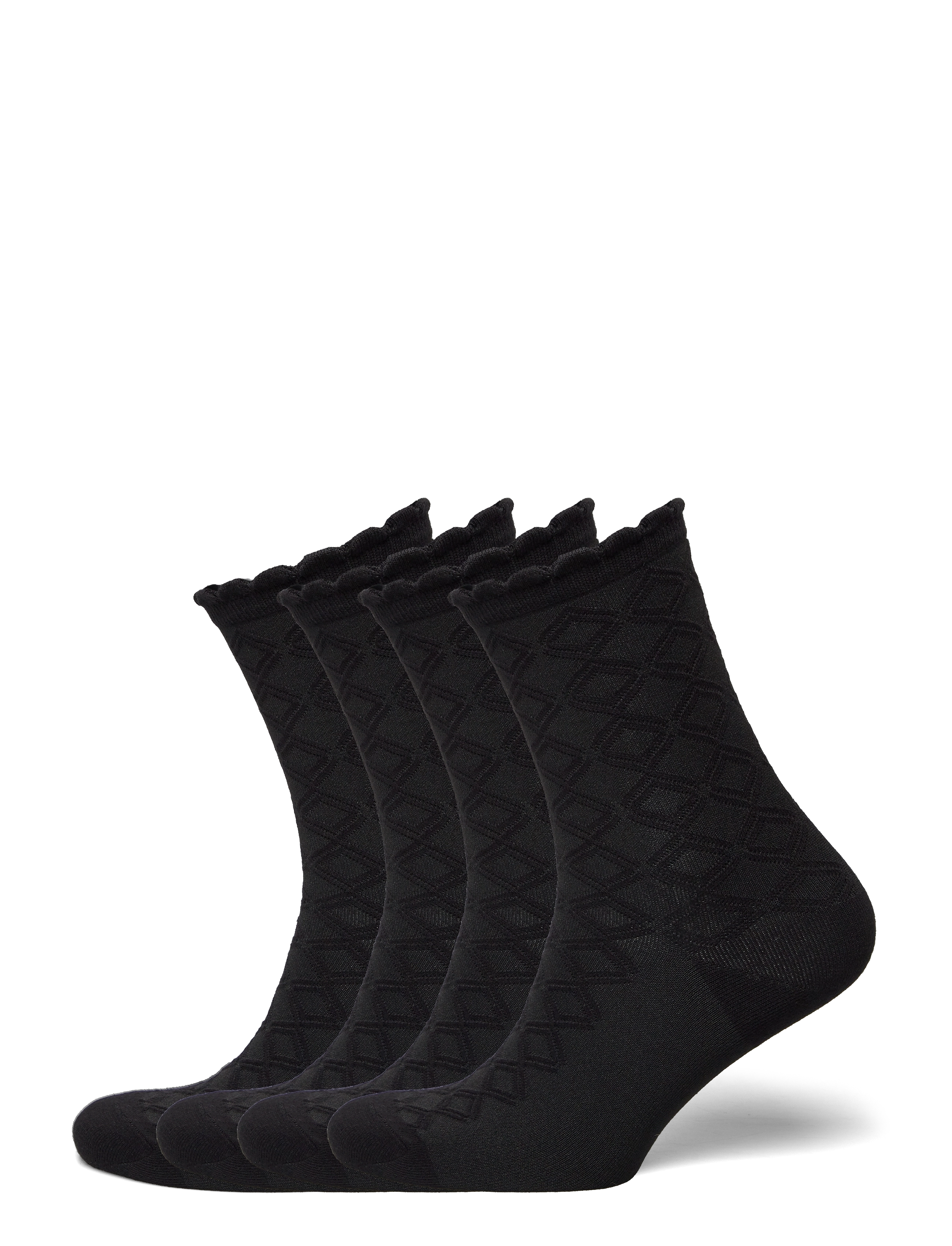 Lindex Sock 4 p Structures - Underkläder - BLACK / black