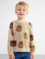 Lindex - Sweater knitted bear - džemprid - beige - 3