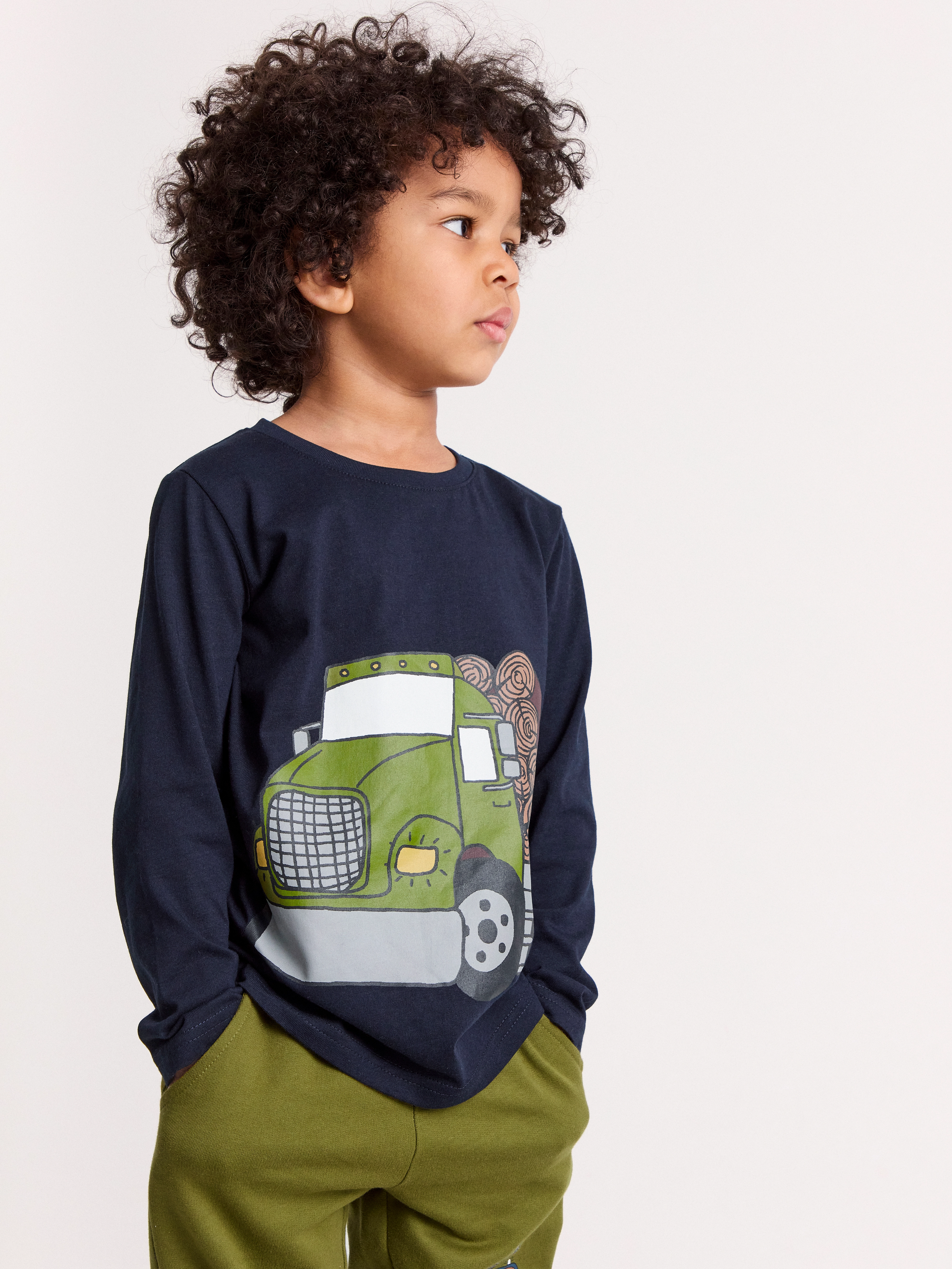 Lindex - Top LS Placed Working trucks - dark navy - 2