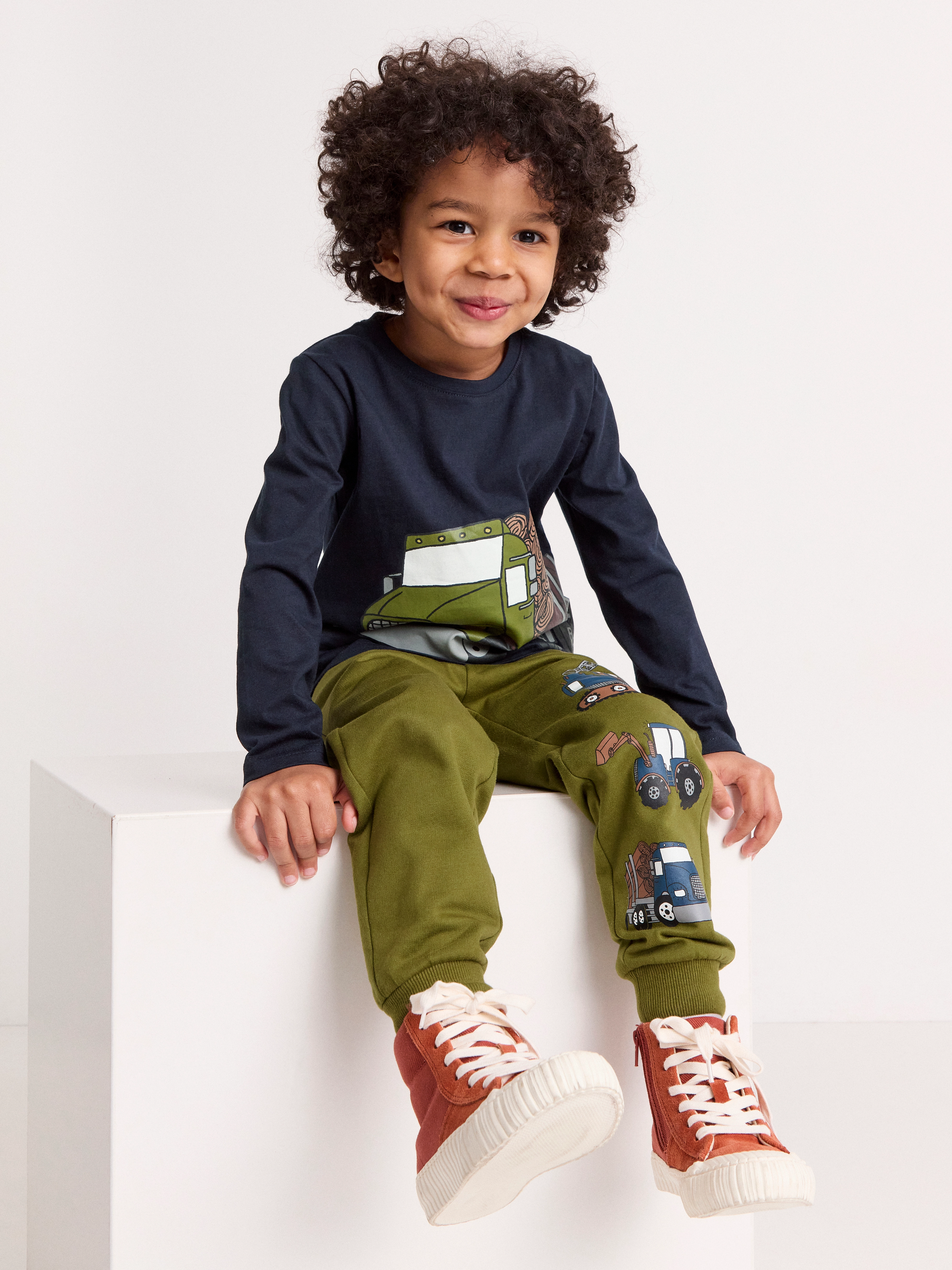 Lindex - Top LS Placed Working trucks - dark navy - 3