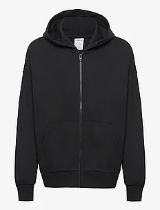 Sweatshirt hoodie w zip solid, Lindex