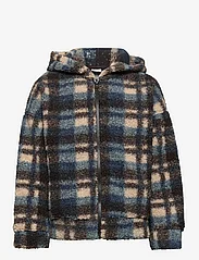 Lindex - Sweatshirt pile jacket aop - hoodies - off black - 0