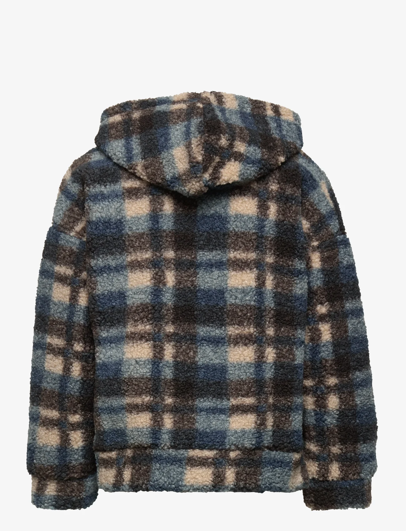 Lindex - Sweatshirt pile jacket aop - džemperiai su gobtuvu - off black - 1