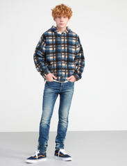 Lindex - Sweatshirt pile jacket aop - kapuzenpullover - off black - 4