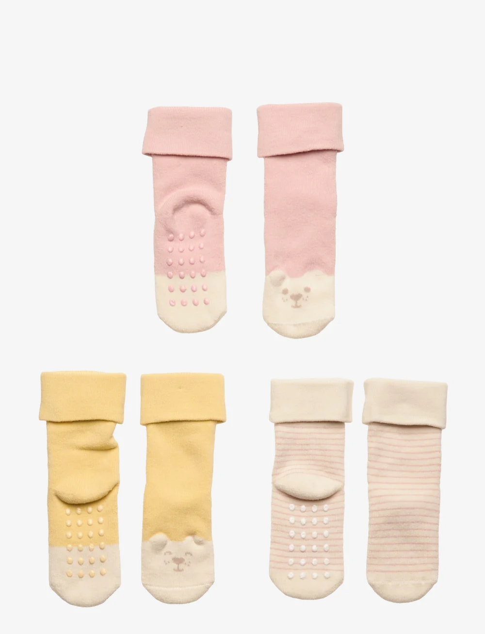 Lindex Sock 3pbaby Double Cuff Terry Socks Boozt