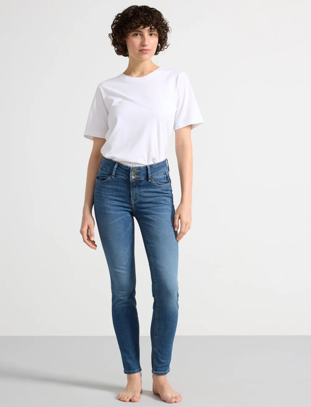 Lindex - Trouser denim Lilly mid blue - skinny jeans - denim blue - 0