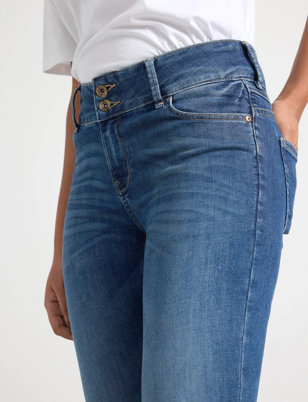 Lindex - Trouser denim Lilly mid blue - skinny jeans - denim blue - 5