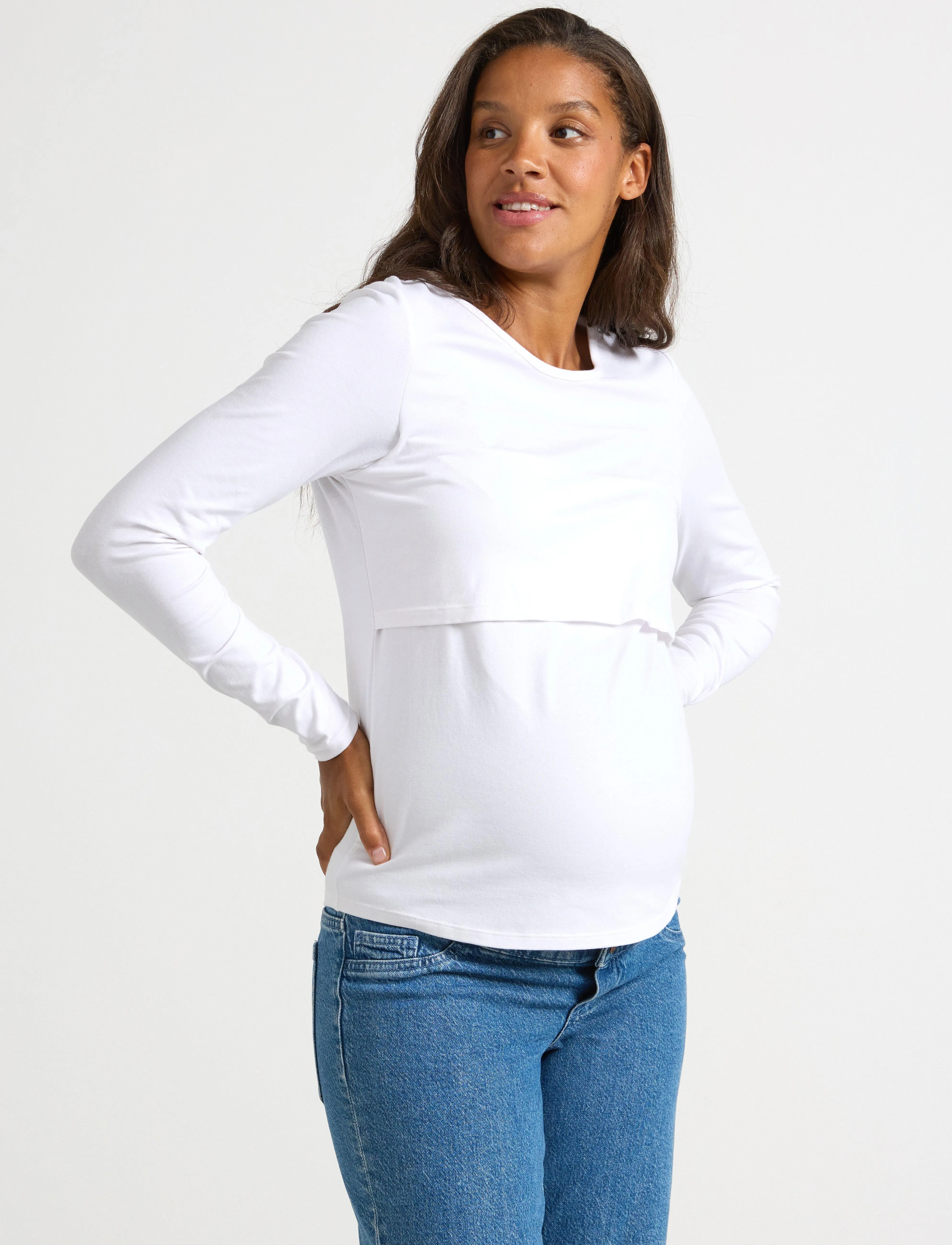 Lindex Top Mom Vera New Nursing, Kvinder, Ammetop, Hvid, Str: XXL