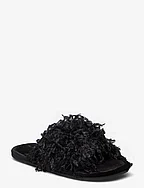 Indoor slippers feather - BLACK